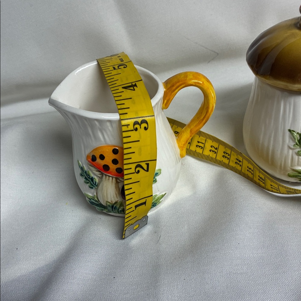 Mushroom Themed Ceramic Sugar and Creamer Set - Picture 12 of 15